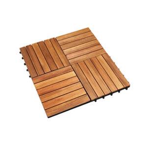Holzfliesen 4er-Pack