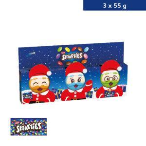 Mini-Weihnachtsmänner mit Schokolinsen