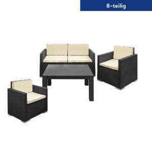 Garten-Lounge-Set 8-teilig