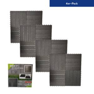 WPC-Bodenfliesen 4er-Pack